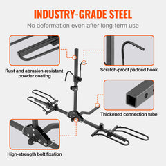 2-Bike Rack Hitch Mount Folding Carrier Car Truck SUV 1.25