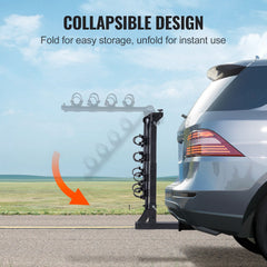 4 Bike Rack Hitch Mount Folding Swing Down Bicycle Carrier Car Truck SUV 150 lbs