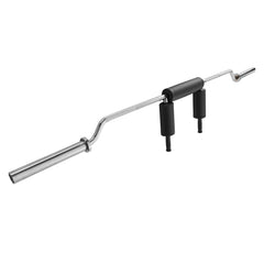 Safety Squat Bar, 318kg Fitness Squat Bar, Safety Squat Bar Attachment with Shoulder and Arm Pads, 28mm Diameter Weight Bar, Ideal for Front Squats, Lunges, Rehab, Physical Therapy