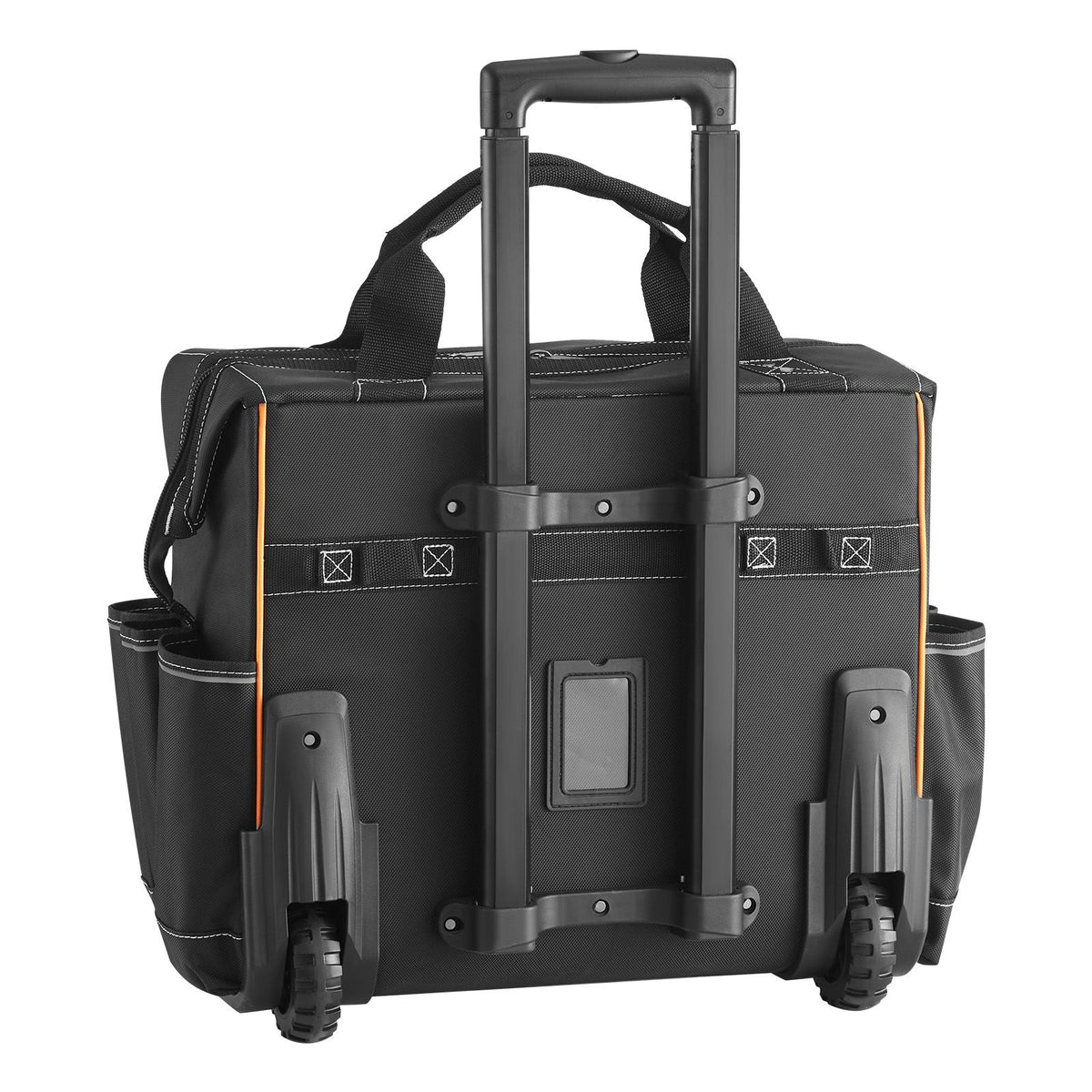 Rolling Tool Bag, 110 lbs Load Capacity, 25 Pockets Heavy Duty Roller Tool Bag with Adjustable Telescoping Handle & Stable Base, Toolbag Organizers with Wheels for Electrician, Construction