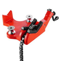 Heavy-Duty Pipe Chain Vise, 1/2" - 8" Pipe Capacity, 34.6" Rugged Chain & Cast Iron Base, Industrial-Grade Pipe Clamping for Plumbing, Automotive Repairs, Metalworking
