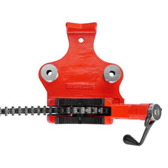 Heavy-Duty Pipe Chain Vise, 1/2" - 8" Pipe Capacity, 34.6" Rugged Chain & Cast Iron Base, Industrial-Grade Pipe Clamping for Plumbing, Automotive Repairs, Metalworking