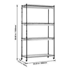 Plant Stand with Grow Lights 4 Tiers 180W 150 cm Tall Plant Grow Shelf