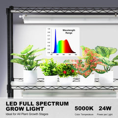 DIY Plant Stand with Grow Lights 6 Tiers 192W 70.9" Tall Plant Grow Shelf
