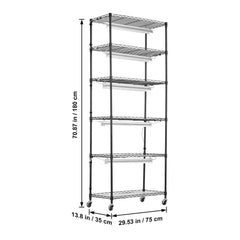 DIY Plant Stand with Grow Lights 6 Tiers 192W 70.9" Tall Plant Grow Shelf