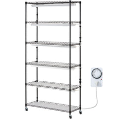 Plant Stand with Grow Light 6 Tiers 180W 180 cm Indoor Plant Grow Shelf