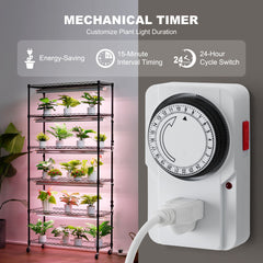 Plant Stand with Grow Light 6 Tiers 180W 180 cm Indoor Plant Grow Shelf