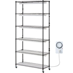 Plant Stand with Grow Light 6 Tiers 180W 180 cm Indoor Plant Grow Shelf