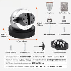 Engraving Block 5 inch Ball Vise Setting Jewelry Ball Vise Engraving with 34PCS Attachment and Rubber Base