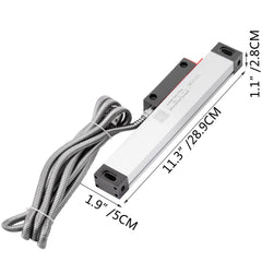Lathe Linear Scale 150 mm Linear Glass Scale, High Accuracy 0.0002" Optical Length, Precision Linear Scale, Aluminum Body for Drilling, Grinding, Mill Milling Lathe machine with Accessories