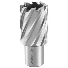 Annular Cutter Set, 6 pcs Weldon Shank Mag Drill Bits, 1" Cutting Depth, 1/2" to 1-1/16" Cutting Diameter, M2AL High-Speed Steel, with Pilot Pin and Portable Case, for Using with Magnetic Drills
