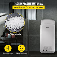 Jet Hand Dryer Blade Hand Dryer Automatic High Speed for Washroom White