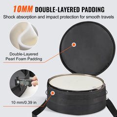 5-Piece Drum Bag Set, 1680D Oxford Fabric, Padded Drum Bags and Cases with 4.92 ft Detachable Shoulder Strap Carry Handles Foldable Design, for 55cm Kick 30cm Tom 33cm Tom 40cm Tom 35cm Snare