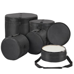 5-Piece Drum Bag Set, 1680D Oxford Fabric, Padded Drum Bags and Cases with 4.92 ft Detachable Shoulder Strap Carry Handles Foldable Design, for 55cm Kick 30cm Tom 33cm Tom 40cm Tom 35cm Snare