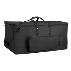 Electronic Drum Kit Bag, 600D, Padded Drum Bag with Wheels, Large 920 x 420 x 410 mm Interior, Lightweight Travel Case with Detachable Dividers, and Multiple Pockets, for Electric Drums, Black