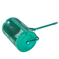 Compost Spreader, 24 in Wide Peat Moss Spreader with Push/Tow Handle, 4 Heights Adjustable, Powder-Coated Steel Garden Peat Moss Roller, Heavy Duty Grass Seed Spreaders for Planting Seeding