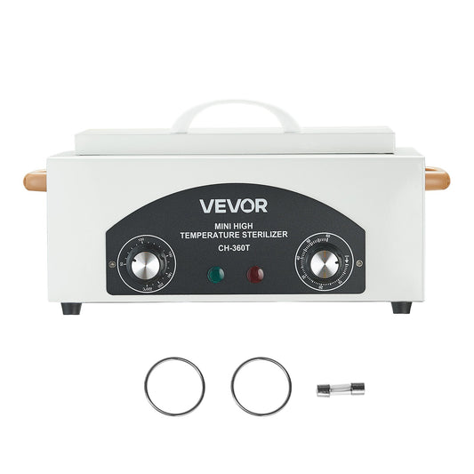 High Temperature Autoclave Machine, 2L, 300W High Temperature Cleaner Machine Box with Adjustable Temperature and Time, Dry Heat Cabinet Nail Tool Cleaner for Labs, Home, Nail and Beauty Salons