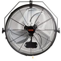 Industrial Wall Mount Fan Waterproof Metal Fan 17.6'' 3 Speed Airflow