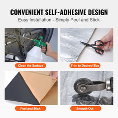 Car Sound Deadening Mat, 400 mil 1.5sq.m Automotive Sound Deadener, High Density Foam Sound Deadener Material & Heat Barrier, Double Layer Waterproof Structure Acoustic Insulation Mat