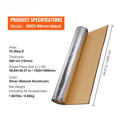 Car Sound Deadening Mat, 400 mil 1.5sq.m Automotive Sound Deadener, High Density Foam Sound Deadener Material & Heat Barrier, Double Layer Waterproof Structure Acoustic Insulation Mat