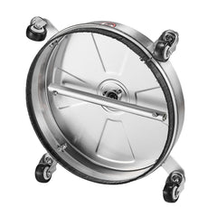 16.5" Pressure Washer Surface Cleaner, Stainless Steel Pressure Washer Attachments with 4 Wheels, 4000 Max PSI, 1/4 Quick Connector, 2 Spray Nozzles, 2 Extended Wands for Concrete, Patio, Deck