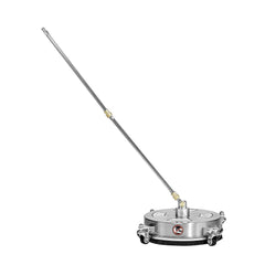14" Pressure Washer Surface Cleaner, Stainless Steel Pressure Washer Attachments with 4 Wheels, 4000 Max PSI, 1/4 Quick Connector, 2 Spray Nozzles, 2 Extended Wands for Concrete, Patio, Deck