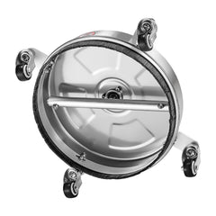 14" Pressure Washer Surface Cleaner, Stainless Steel Pressure Washer Attachments with 4 Wheels, 4000 Max PSI, 1/4 Quick Connector, 2 Spray Nozzles, 2 Extended Wands for Concrete, Patio, Deck