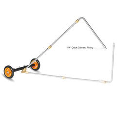 16" Pressure Washer Undercarriage Cleaner, Stainless Steel Surface Cleaner for Pressure Washer, 4000 Max PSI, Angle Adjustment Gear, 4 Spray Nozzles, 2 Extended Wands for Driveway, Patio, Deck