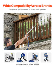 Airless Paint Spray Gun and Hose Kit 3600PSI with Extension Rods Filters