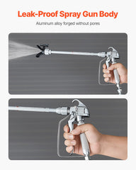 Airless Paint Spray Gun and Hose Kit 3600PSI with Extension Rods Filters