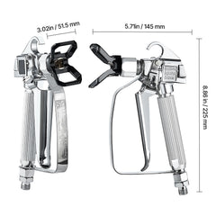Airless Paint Spray Gun 3600PSI High Pressure Airless Spray Gun with 5Tips