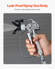 Airless Paint Spray Gun 3600PSI High Pressure Airless Spray Gun with 5Tips