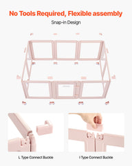 Dog Whelping Box, 1.54x1x0.6 m Plastic Dog Whelping Pen for Medium Sized Dogs, Waterproof Transparent Puppy Playpen with Windows & Door Lock, Easy to Clean, Durable Indoor Pet Dogs Cats Birth Kit