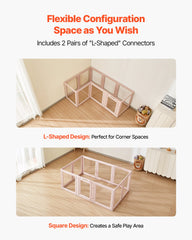 Dog Whelping Box, 1.54x1x0.6 m Plastic Dog Whelping Pen for Medium Sized Dogs, Waterproof Transparent Puppy Playpen with Windows & Door Lock, Easy to Clean, Durable Indoor Pet Dogs Cats Birth Kit