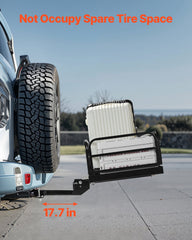 60" x 24" x 14", Hitch Cargo Carrier, 500 lbs Capacity Hitch Cargo Carrier with Anti-Rattle Hitch Stabilizer, Folding Hitch Mount Cargo Carrier with Pins and Latches, Fit for SUVs/Pickup Trucks