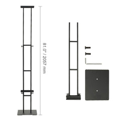 Poster Stand, Adjustable Height Up to 75", Double-Sided Heavy Duty Pedestal Sign Holder, Floor Standing Sign Holder Banner Stand with Shock-absorbing Base for Display, for Board and Foam, Black