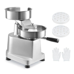 Commercial Burger Patty Maker, 150mm Hamburger Beef Patty Maker, Heavy Duty Food-Grade Stainless Steel Bowl Burger Press Machine, Kitchen Meat Forming Processor with 1000 Pcs Patty Papers