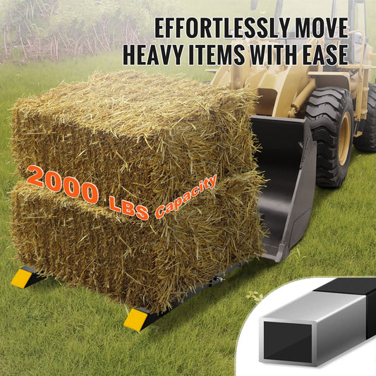 Pallet Forks, 907kg Capacity Clamp on Pallet Forks, 1090mm Tractor Bucket Forks, Heavy Duty Front Loader Attachment for Tractor, Skid Steer, Loader Bucket, Tractor Forks for Agriculture and Far