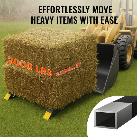 Pallet Forks, 907kg Capacity Clamp on Pallet Forks, 1090mm Tractor Bucket Forks, Heavy Duty Front Loader Attachment for Tractor, Skid Steer, Loader Bucket, Tractor Forks for Agriculture and Far
