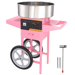 Commercial Cotton Candy Machine with Cart Sugar Floss Maker 1000W Party