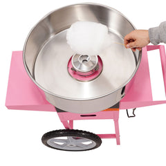 Commercial Cotton Candy Machine with Cart Sugar Floss Maker 1000W Party