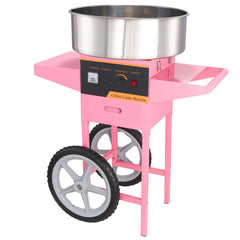 Commercial Cotton Candy Machine with Cart Sugar Floss Maker 1000W Party