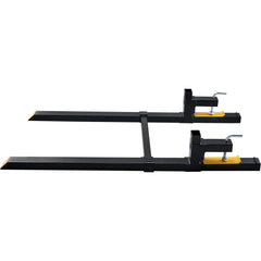 Pallet Forks, 907 kg Tractor Bucket Forks, 1490 mm Total Length Clamp on Pallet Forks with Adjustable Stabilizer bar, Heavy Duty Pallet Forks for Tractor Attachments, Skid Steer, Loader Bucket