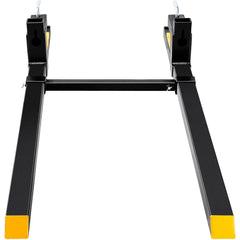 Pallet Forks, 907 kg Tractor Bucket Forks, 1490 mm Total Length Clamp on Pallet Forks with Adjustable Stabilizer bar, Heavy Duty Pallet Forks for Tractor Attachments, Skid Steer, Loader Bucket