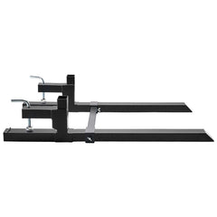 Pallet Forks, 907 kg Clamp on Pallet Forks, 1090 mm Total Length Tractor Bucket Forks with Adjustable Stabilizer bar, Heavy Duty Pallet Forks for Tractor Attachments, Skid Steer, Loader Bucket