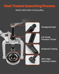 Blind Hole Bearing Puller Set, 16-in-1 Inner Bearing Race and Seal Extractor Kit, 16 PCS Slide Hammer Pilot Insert Inner Internal Bearing Removal Tool Set with 10 Split Collets and Counterstay