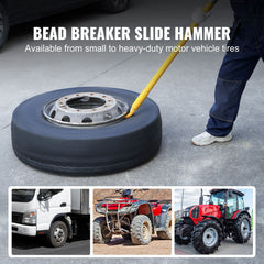 Tire Bead Breaker Slide Hammer, 117.5 cm Length Tire Slide Hammer, Heavy Duty Steel Tire Changing Tool, Tire Breaker Bar for Car Truck Trailer Tire Removal
