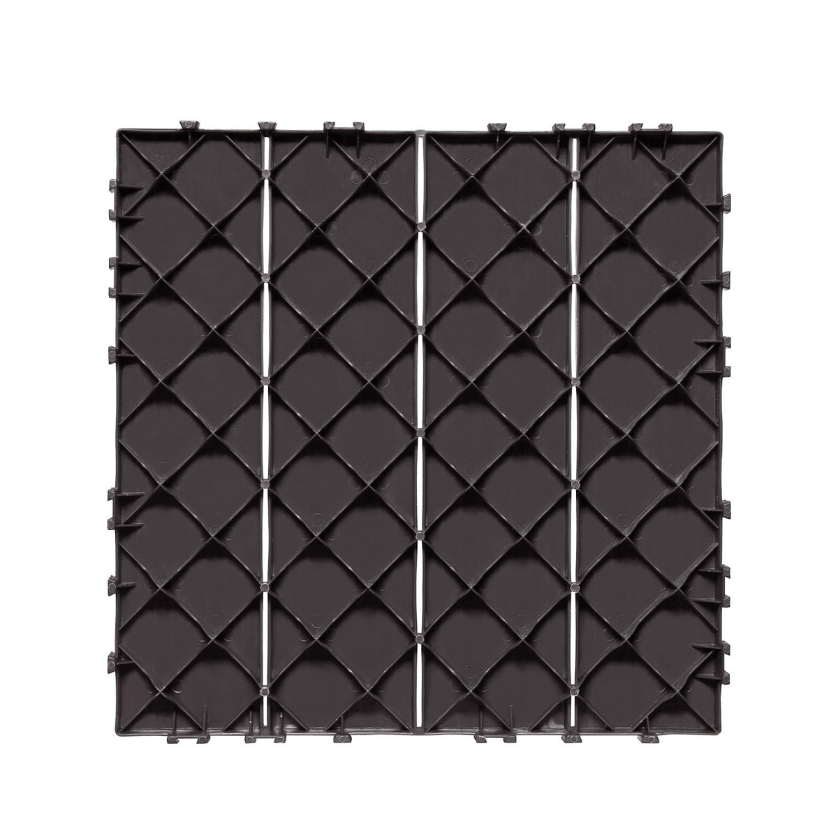 Interlocking Deck Tiles, 36 Pack,11.6"x11.6" 36 sq. ft Plastic Waterproof Outdoor Flooring All Weather Use, Patio Floor Decking Covering Tiles for Porch Poolside Balcony Backyard, Dark Brown