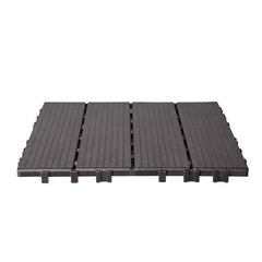 Interlocking Deck Tiles 54 Pack 12"x12" Waterproof for Porch Dark Brown