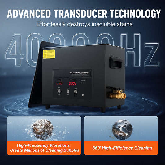 6L Ultra Sonic Cleaner, 180W Digital Ultrasonic Cleaning Machine with Gentle Mode & Upgraded Degassing, 40kHz Industrial Ultrasound Cleaner with Heater & Timer for Retainer, Jewelry, Tools